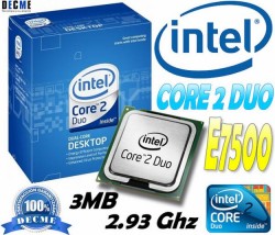 CPU E7500-Core 2- 2.93Ghz, 3MB L2 Cache, 1066MHz FSB rẻ nhất  trên đường 3/2 Quận 10